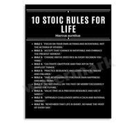 HGETJOHXEM Stoic Wisdom and Rules for Life Inspired by Marcus Aurelius Ancient Philosophy for Modern Mindset(Framed,08x12inch(20x30cm))