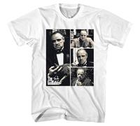 HGEYUXIN Don Corleone Collage Godfather T-Shirt White XXL