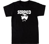 HGEYUXIN Serpico T-Shirt Al Pacino Film VarioColours Black XXL