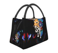 HGFDSAPOIK Africa,Indian,Stripe Insulated Lunch Bag with Aluminum Foil Lining - Lightweight Reusable Cooler Tote with Full-Print Design for Work, Gym, Outdoor & Travel