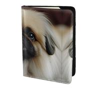 HGFDSAPOIK Cute Pekingese 5.5in Passport Holder â€“ Stylish Travel Wallet with Full-Sheet Print Design, Eco Leather & Microfiber Lining for Men & Women Travelers