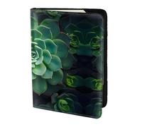 HGFDSAPOIK Green Succulent 5.5in Passport Holder â€“ Stylish Travel Wallet with Full-Sheet Print Design, Eco Leather & Microfiber Lining for Men & Women Travelers