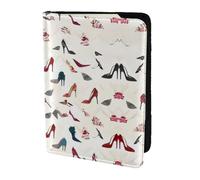 HGFDSAPOIK High Heel Shoes 5.5in Passport Holder â€“ Stylish Travel Wallet with Full-Sheet Print Design, Eco Leather & Microfiber Lining for Men & Women Travelers