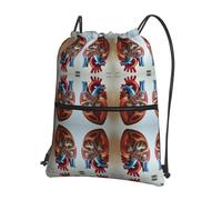 HGFDSAPOIK Human Anatomy Heart Chart Outdoor Leisure Drawstring Backpack With Zipper â€“ Lightweight Water-Resistant Zip Drawstring Bag For Gym, Travel, Camping â€“ Full Print Design
