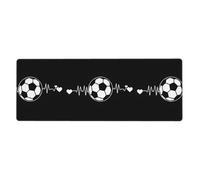 HGFDSAPOIK I Love Soccer Premium 3080-Styled Edge-Locked Gaming Mouse Pad â€“ Full-Print, Non-Slip Rubber-Base Desk Mat For Office, Study & Pc/Console Gaming (3mm Thick, Eco-Friendly Polyester)