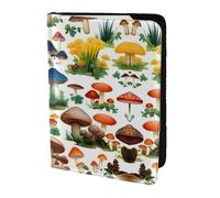 HGFDSAPOIK Japanese Painting Mushroom 5.5in Passport Holder â€“ Stylish Travel Wallet with Full-Sheet Print Design, Eco Leather & Microfiber Lining for Men & Women Travelers