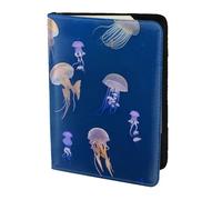 HGFDSAPOIK Jellyfish 5.5in Passport Holder â€“ Stylish Travel Wallet with Full-Sheet Print Design, Eco Leather & Microfiber Lining for Men & Women Travelers