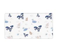 HGFDSAPOIK Lovely Dream Horse Extra-Large Rubber Gaming Mouse Pad - 16×29.5 Inch Oversized Desk Mat With Non-Slip Rubber Base, Full-Print Single-Side Design For Office, Gaming & Study