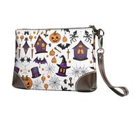 HGFDSAPOIK Magic Witch Witchcraft Bohemian Drawing Stylish Leather Clutch Bag With Full-Print Design – Durable Genuine Leather & Double-Sided Print, Multi-Functional Purse For Women & Girls