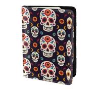 HGFDSAPOIK Mexican Skull (1) 5.5in Passport Holder â€“ Stylish Travel Wallet with Full-Sheet Print Design, Eco Leather & Microfiber Lining for Men & Women Travelers