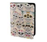 HGFDSAPOIK Mexican Skull 5.5in Passport Holder â€“ Stylish Travel Wallet with Full-Sheet Print Design, Eco Leather & Microfiber Lining for Men & Women Travelers