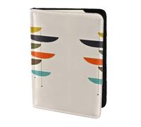 HGFDSAPOIK Mid Century Modern Prints 5.5in Passport Holder â€“ Stylish Travel Wallet with Full-Sheet Print Design, Eco Leather & Microfiber Lining for Men & Women Travelers