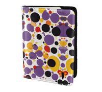 HGFDSAPOIK Mid Century Modern Retro with Drop Shapes 5.5in Passport Holder â€“ Stylish Travel Wallet with Full-Sheet Print Design, Eco Leather & Microfiber Lining for Men & Women Travelers