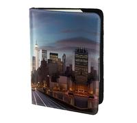 HGFDSAPOIK New York City 5.5in Passport Holder – Stylish Travel Wallet with Full-Sheet Print Design, Eco Leather & Microfiber Lining for Men & Women Travelers