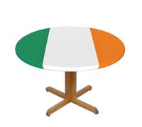 HGFDSAPOIK Northern Ireland Flagwaterproof Tablecloth, 100% Polyester Oxford Fabric Fitted Round Table Cover, Black White Pink Blue Colour Stain Resistant Table Cloth For Home Hotel Outdoor Garden