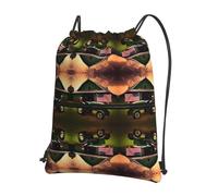 HGFDSAPOIK Old Tractor Photo Farm. Outdoor Leisure Drawstring Backpack With Zipper â€“ Lightweight Water-Resistant Zip Drawstring Bag For Gym, Travel, Camping â€“ Full Print Design