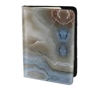 HGFDSAPOIK Onyx Stone Pale Blue 5.5in Passport Holder â€“ Stylish Travel Wallet with Full-Sheet Print Design, Eco Leather & Microfiber Lining for Men & Women Travelers