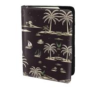 HGFDSAPOIK Palm Tree 5.5in Passport Holder â€“ Stylish Travel Wallet with Full-Sheet Print Design, Eco Leather & Microfiber Lining for Men & Women Travelers
