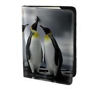 HGFDSAPOIK Penguin Family 5.5in Passport Holder â€“ Stylish Travel Wallet with Full-Sheet Print Design, Eco Leather & Microfiber Lining for Men & Women Travelers