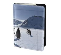 HGFDSAPOIK Penguins On The Iceberg 5.5in Passport Holder â€“ Stylish Travel Wallet with Full-Sheet Print Design, Eco Leather & Microfiber Lining for Men & Women Travelers