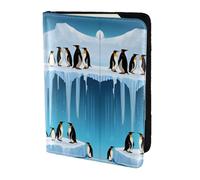 HGFDSAPOIK Penguins On The Iceberg Printed 5.5in Passport Holder â€“ Stylish Travel Wallet with Full-Sheet Print Design, Eco Leather & Microfiber Lining for Men & Women Travelers