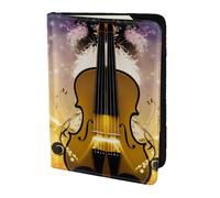 HGFDSAPOIK Piano Violin Music Notes 5.5in Passport Holder – Stylish Travel Wallet with Full-Sheet Print Design, Eco Leather & Microfiber Lining for Men & Women Travelers