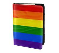HGFDSAPOIK Rainbow Flag 5.5in Passport Holder – Stylish Travel Wallet with Full-Sheet Print Design, Eco Leather & Microfiber Lining for Men & Women Travelers