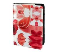 HGFDSAPOIK Rose and Red Petal 5.5in Passport Holder – Stylish Travel Wallet with Full-Sheet Print Design, Eco Leather & Microfiber Lining for Men & Women Travelers