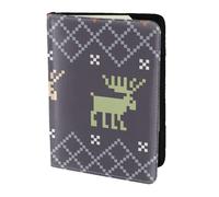 HGFDSAPOIK Santa's Deer 5.5in Passport Holder â€“ Stylish Travel Wallet with Full-Sheet Print Design, Eco Leather & Microfiber Lining for Men & Women Travelers