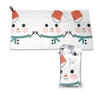 HGFDSAPOIK Snowman Ultra Soft Microfiber Quick-Dry Towel 16x31.5in â€“ Compact Foldable Towel For Travel, Gym, Camping & Beach â€“ Includes Hanging Loop & Carry Bag
