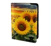 HGFDSAPOIK Sunflower Pattern 5.5in Passport Holder â€“ Stylish Travel Wallet with Full-Sheet Print Design, Eco Leather & Microfiber Lining for Men & Women Travelers