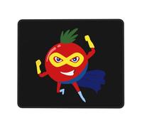 HGFDSAPOIK Tomato Superman Multi-Size Rubber-Edged Gaming Mouse Pad (Landscape) â€“ Full-Print, Eco-Friendly 100% Polyester Surface With 3mm Non-Slip Rubber Base For Office, Study & Pc/Console Use