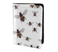 HGFDSAPOIK Unny Bees 5.5in Passport Holder â€“ Stylish Travel Wallet with Full-Sheet Print Design, Eco Leather & Microfiber Lining for Men & Women Travelers