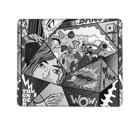 HGFDSAPOIK What The Comic Multi-Size Rubber-Edged Gaming Mouse Pad (Landscape) â€“ Full-Print, Eco-Friendly 100% Polyester Surface With 3mm Non-Slip Rubber Base For Office, Study & Pc/Console Use
