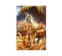 HGFH5TD Bhagavad-Gita's Revelation Hinduism Canvas Poster Wall Art Decor Print Picture Paintings for Living Room Bedroom Decoration 16x24inch(40x60cm)