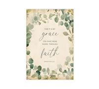 HGFH5TD Bible Verse Wall Art Ephesians 2 8 Canvas Poster Wall Art Decor Print Picture Paintings for Living Room Bedroom Decoration 12x18inch(30x45cm)