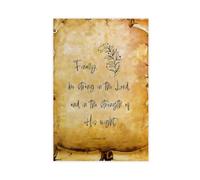 HGFH5TD Bible Verse Wall Art Ephesians 6 10 Poster Canvas Artwork Prints Rustic Farmhouse Decorations for Living Room Bathroom Bedroom 24x36inch(60x90cm)