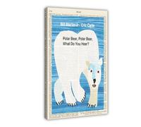 HGFH5TD Bill Martin Jr Polar Bear Book Cover Canvas Poster Wall Art Decor Print Picture Paintings for Living Room Bedroom Decoration 16x24inch(40x60cm)