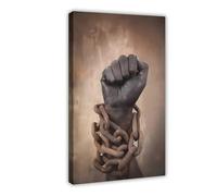 HGFH5TD Black Power Slavery Modern Wall Prints Abstract Geometric Minimalist Art Framed Canvas Prints For Office Bedroom Wall Decor 12x18inch(30x45cm)