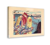 HGFH5TD Clearing After The Rain Shower by Ishikawa Toraji Canvas Wall Art Print Poster For Home School Office Decor 20x30inch(50x75cm)