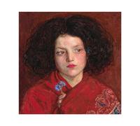 HGFH5TD Ford Madox Brown - The Irish Girl 1860 Canvas Poster Wall Art Decor Print Picture Paintings for Living Room Bedroom Decoration 16x16inch(40x40cm)