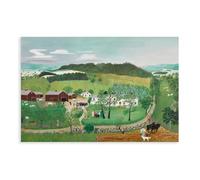 HGFH5TD Grandma Moses Goes to The Big City, Americana Canvas Poster Wall Art Decor Print Picture Paintings for Living Room Bedroom Decoration 20x30inch(50x75cm)