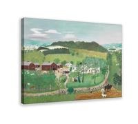 HGFH5TD Grandma Moses Goes to The Big City, Americana Canvas Poster Wall Art Decor Print Picture Paintings for Living Room Bedroom Decoration 20x30inch(50x75cm)