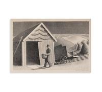 HGFH5TD Grant Wood Seed Time And Harvest FineReproduction Canvas Poster Bedroom Decor Sports Landscape Office Room Decor Gift 16x24inch(40x60cm)