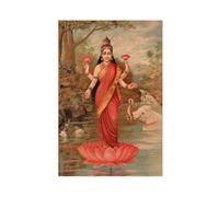 HGFH5TD Lakshmi, The Hindu Goddess1 Modern Wall Prints Abstract Geometric Minimalist Art Framed Canvas Prints For Office Bedroom Wall Decor 12x18inch(30x45cm)