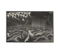 HGFH5TD M. C. Escher 'second Day of Creation' Poster Print Decorative Painting Canvas Wall Art Living Room Posters Bedroom Painting 16x24inch(40x60cm)