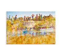 HGFH5TD Mending A Break in Rice FieldPrint Alice Ravenel Huger Smith Canvas Poster Wall Art Decor Print Picture Paintings for Living Room Bedroom Decoration 16x24inch(40x60cm)