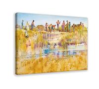 HGFH5TD Mending A Break in Rice FieldPrint Alice Ravenel Huger Smith Poster Print Decorative Painting Canvas Wall Art Living Room Posters Bedroom Painting 20x30inch(50x75cm)