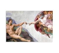 HGFH5TD Michelangelo Buonarroti - The Creation of Adam Art Wall Decoration Poster Family Bar Restaurant Garage Cafe Art Sign Gift 12x18inch(30x45cm)