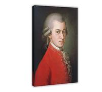 HGFH5TD Mozart, Wolfgang Amadeus, Vintage Painting Portrait Modern Wall Prints Abstract Geometric Minimalist Art Framed Canvas Prints For Office Bedroom Wall Decor 16x24inch(40x60cm)